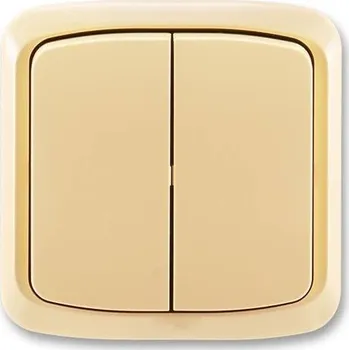 vypínač a zásuvka Vypinač ABB Tango dvojitý komplet č.5B 6+6 béžový