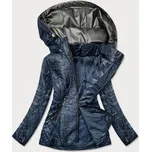 Tmavě modrá dámská bunda s prošíváním (BR0121) odstíny modré 46