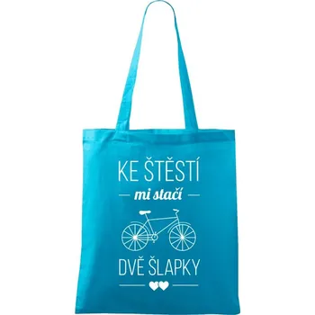Látková taška Ke štěstí mi stačí dvě šlapky