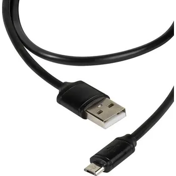 Datový kabel Vivanco kabel mikroUSB A-plug<->USB microB-plug1,2m black V-36251