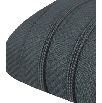Zip Zip spirálový 3 mm metráž šedý 10 m (Metráž spirálový zip)