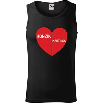 Pánské tílko Pánské tílko Malfini Core Rozpůlené srdce se jmény