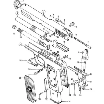 Příslušenství pro sportovní střelbu TOKAREV TT33 Zpruha vytahovače