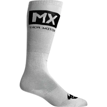 Pánské ponožky Motokrosové podkolenky THOR MX COOL SOCK ŠEDÁ/ČERNÁ vel. L/XL 44-47