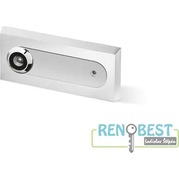 Dveřní kování AC-T Kukátko dveřní se jmenovkou hranaté hliník různé barvy Povrchová úprava: hliník F1, Barva: přírodní