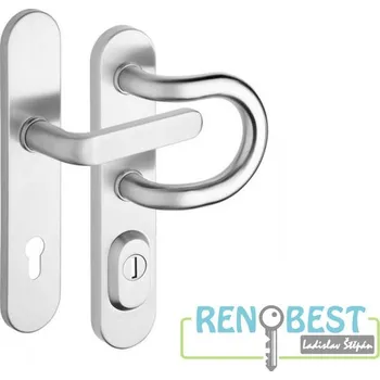 ROSTEX Bezpečnostní kování RX 1-50 FORTE Rozteč: 90 mm, Provedení: klika/madlo, Povrchová úprava: nerez mat