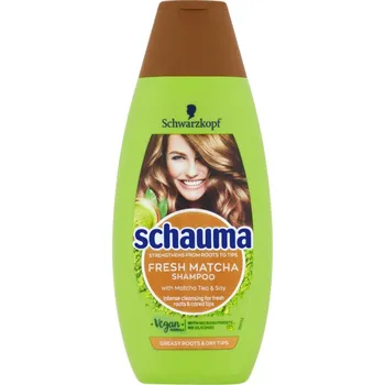 Šampon Schwarzkopf Schauma Fresh Matcha šampon pro mastné kořínky a suché vlasy 400 ml