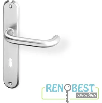 Dveřní kování AC-T Dveřní kování UNA OV ECO nerez Rozteč: 90 mm, Provedení: pro klíč - BB, Povrchová úprava: nerez