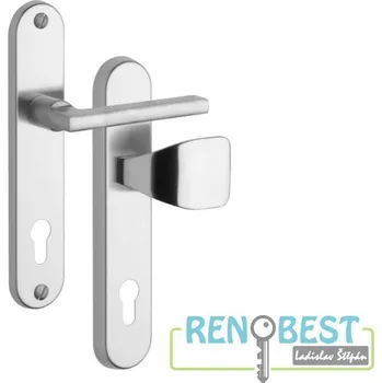 Dveřní kování ROSTEX Bezpečnostní kování 802/O BRIT Rozteč: 90 mm, Provedení: klika/madlo, Povrchová úprava: nerez mat