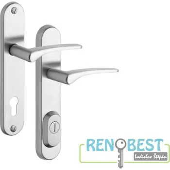 Dveřní kování ROSTEX Bezpečnostní kování R4/O IDEAL Rozteč: 72 mm, Provedení: klika/klika, Povrchová úprava: chrom - nerez