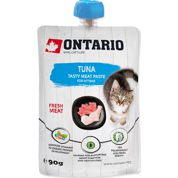 Krmivo pro kočku 12ks ONTARIO Kitten Tuna Fresh Meat Paste 90g