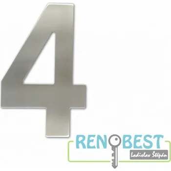 SATOS Číslice "4" fasádní 150mm NEREZ Povrchová úprava: nerez, Délka: 150 mm