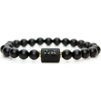 Přívěsek Korálkový náramek lávový kámen - znamení rak