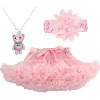Dívčí sukně Komplet dívčí sada Růžička tutu petti sukýnka s doplňky (3-5 let)