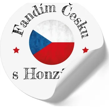 Samolepící dekorace Samolepka - kruh Fandím Česku se jménem