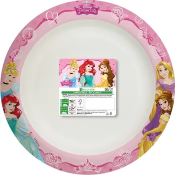 Party dekorace Folat Talíře papírové kompostovatelné Princess Dreaming 24cm 8 ks