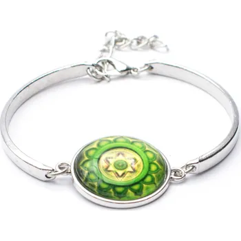 Náramek Milujeme Kameny náramek kovový - 4. čakra 8333