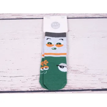 Ponožky YO zelenošedé s obličejem velikosti ponožek: 15-17 (EUR vel. 23-26)