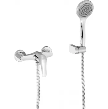 Tres BASE-TRES PLUS Jednopáková sprchová baterie včetně flexi hadice, držákem a sprchou, chrom, 21616710