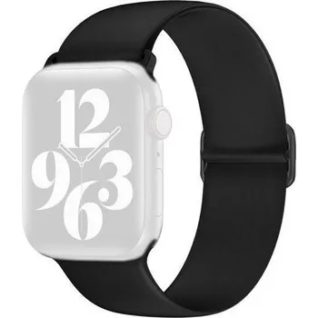 Řemínek na hodinky Silikonový řemínek s posuvnou přezkou pro Apple Watch Ultra 49mm / 46mm / 45mm / 44mm / 42mm - černý