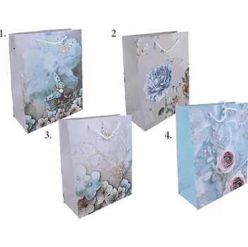 Carmani® Carmani - Dárková papírová taška Vintage Roses, vzor č. 2 - 23*18*10 cm