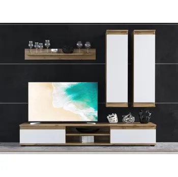 Obývací stěna DIANA obývací stěna, dub taxo/bílá