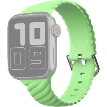 Řemínek na hodinky Propletený silikonový řemínek pro Apple Watch 42mm / 41mm / 40mm / 38mm - zelený