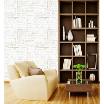 Tapeta DIMEX | Vliesová tapeta na zeď Dimex Line WP-027-01 | 0,75 x 10 m | béžová, bílá, šedá + Vliesová tapeta na zeď Dimex Line WP02702 v rozměru 0,75 x 10 m