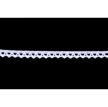 Krajka Krajka bavlněná 75361 paličkovaná šíře 8mm bílá (30m/bal.)