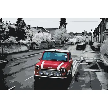 Malování podle čísel - Mincooper na cestě Velikost: 40x60cm, Rámování: Pouze srolované plátno