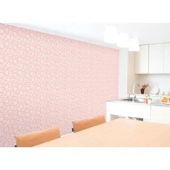 Tapeta DIMEX | Vliesová tapeta na zeď Dimex Line WP-231-01 | 0,75 x 10 m | růžová, bílá + Vliesová tapeta na zeď Dimex Line WP23201 v rozměru 0,75 x 10 m