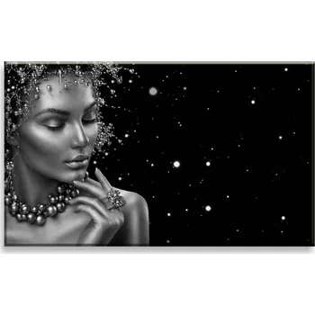 Obraz Malvis ® Obraz žena stříbrné odstíny Velikost: obdélník - 50x30 cm