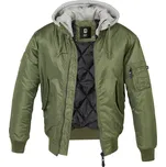 Brandit® Zimní bunda MA1 Sweat Hooded Brandit®, Barva: Olive Green, Velikost: L