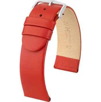 Řemínek na hodinky Kožený řemínek Hirsch Scandic M 17852020 -2, červený, teletina, délka M, Quick Release