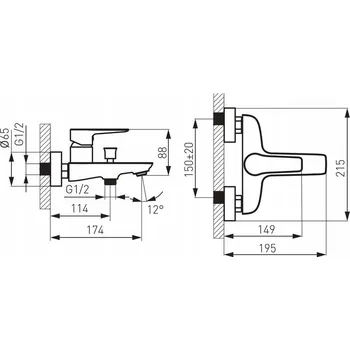 Ferro Adore, vanová baterie, bílá-chromová, BDR1