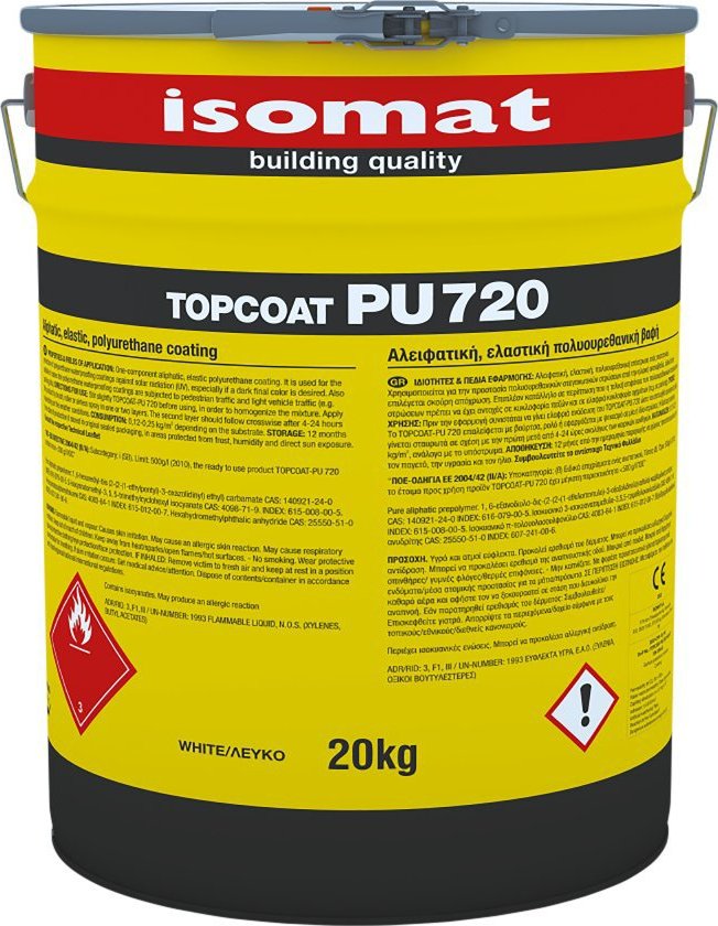 ISOMAT TOPCOAT-PU 720 Alifatický polyuretanový vrchní nátěr, okenní šedá, 20 kg