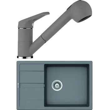 Granitový dřez Set Schock S19-2 (dřez Manhattan D-100LS Croma + baterie Cosmo.120 Croma)