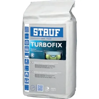Průmyslové lepidlo STAUF TURBOFIX Rychlá, extrémně jemná cementová opravná hmota šedá, 4,5 kg