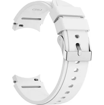 Příslušenství k chytrým hodinkám eses Silikonový řemínek pro Samsung Galaxy Watch 4, 5, 6, 7 - Bílý, 20 mm