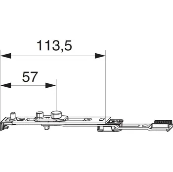 Příslušenství k oknu MACO Sklopná závora MM, spodní, okenní