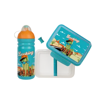 R&B Mědílek Zdravá lahev 500 ml + Zdravá sváča set, kaktus