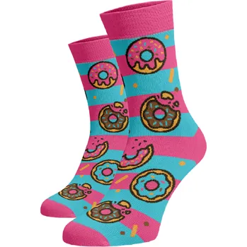 Dámské ponožky Veselé ponožky Donuty Růžová Bavlna 35-38