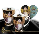 Carmani® Carmani - Porcelánové hrnky na stopce G. Klimt, Judith a Holopherne v dárkové krabičce ve tvaru srdce - 2*350 ml