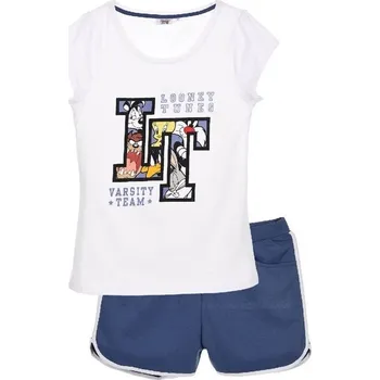 Dámské pyžamo Bílo-modré letní pyžamo Looney Tunes Velikost: XL