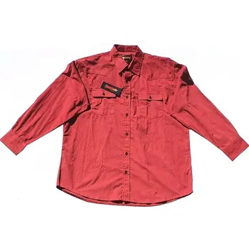 Pánská košile Pánská košile Kamro 23764/282 manchesterová bordó dlouhý rukáv 2XL - 12XL Kamro - 2XL