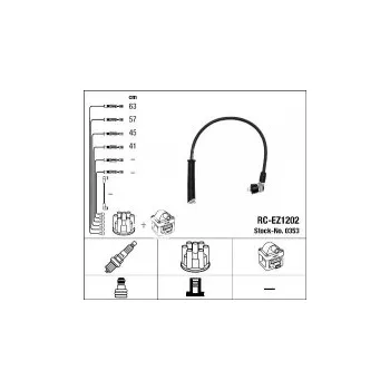 Zapalovací kabel Sada kabelů pro zapalování NGK RC-EZ1202 - MAZDA, SUBARU
