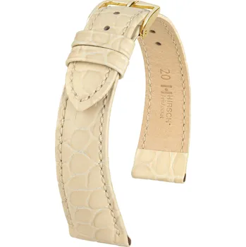 Řemínek na hodinky Kožený řemínek Hirsch Aristocrat M 03828190-1, béžový, teletina, délka M, Quick Release