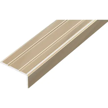 Stavební profil AP5 schodová lišta samolepící ACARA, hliník elox champagne, 10 mm, 0,9 m