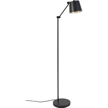 Stojací lampa White Label Černá kovová stojací lampa WLL HAJO 124 cm