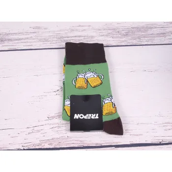 Dámské punčochy Pánské ponožky TREPON LEŽÁK zelené s šedou velikosti ponožek: 28-30 ( EUR vel. 42-45)